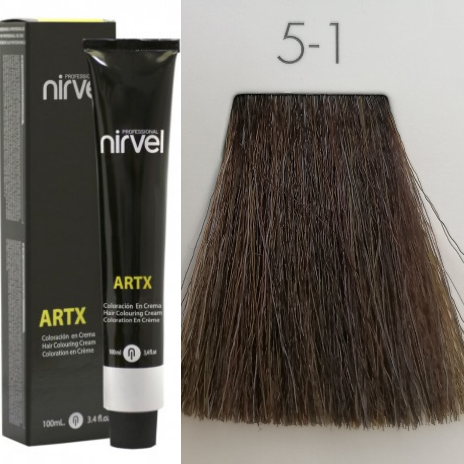 NIRVEL ARTX Farbiaci krém  na vlasy 5.1 popolavý svetlý gaštan (60ml)
