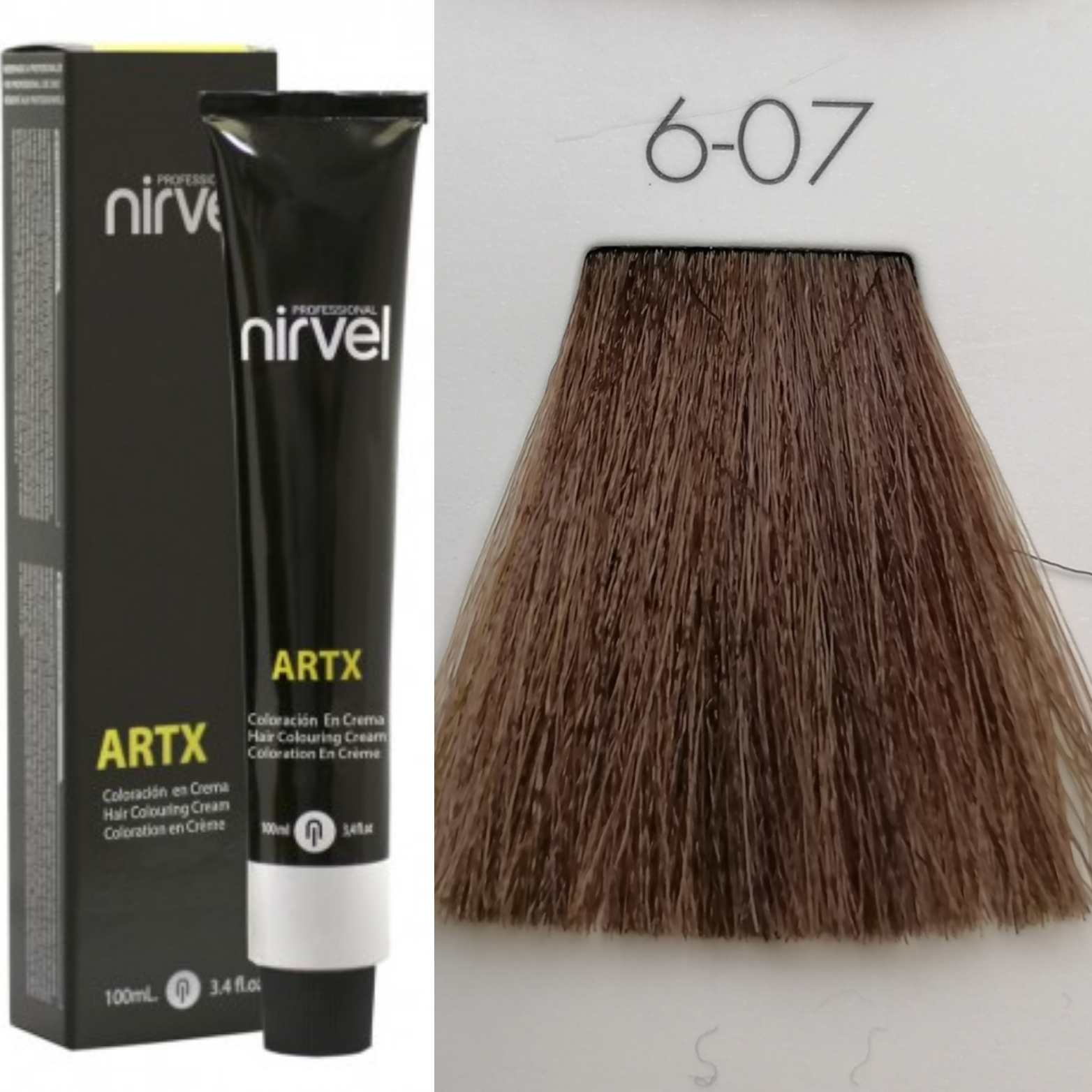 NIRVEL ARTX Farbiaci krém  na vlasy 6.07 tmavá teplá blond (60ml)