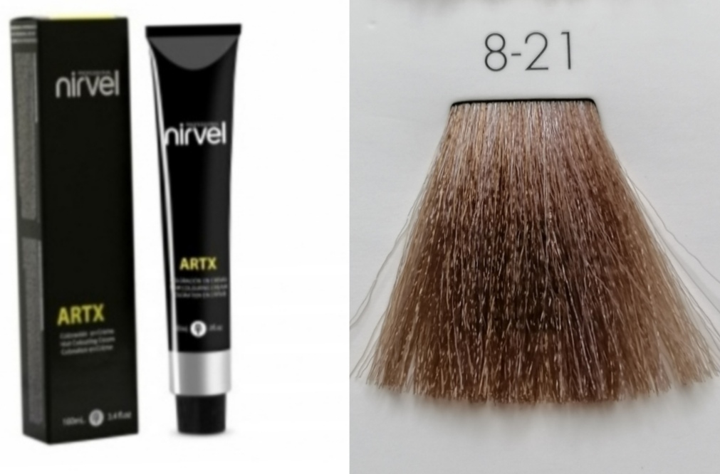 NIRVEL ARTX Farbiaci krém na vlasy 8.21 chladný prirodzene blond (100ml)