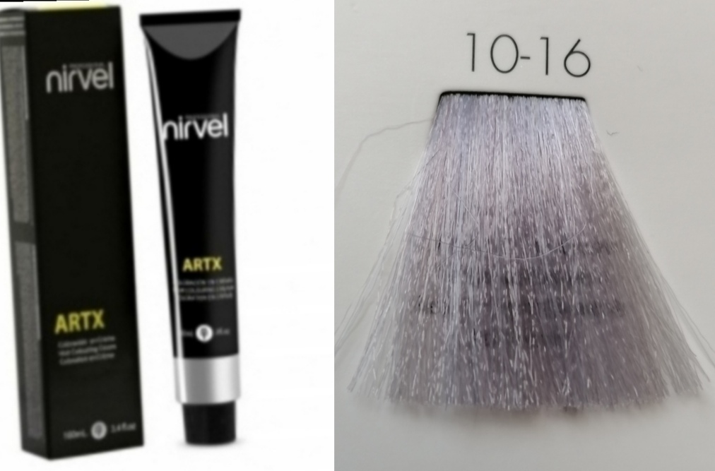 NIRVEL ARTX Farbiaci krém na vlasy 10.16 veľmi svetlá popolavo chladná (100ml)