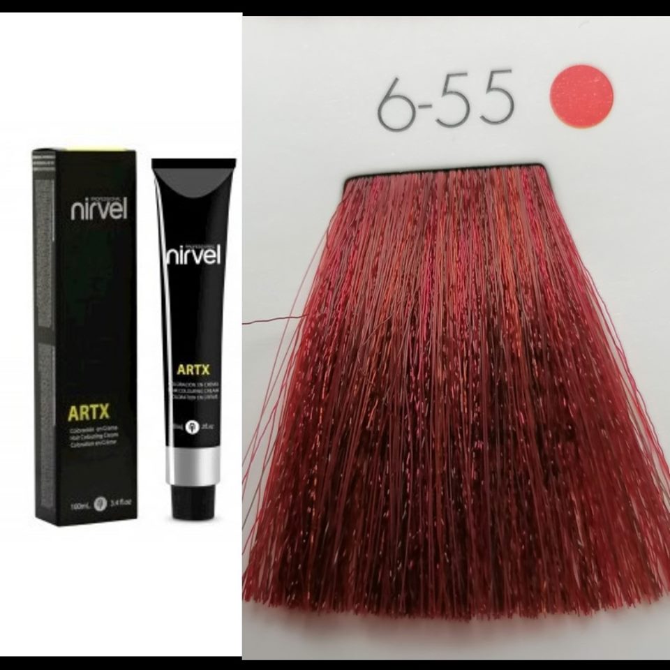 NIRVEL ARTX Farbiaci krém  na vlasy 6.55 medium červený mahagón (100ml)