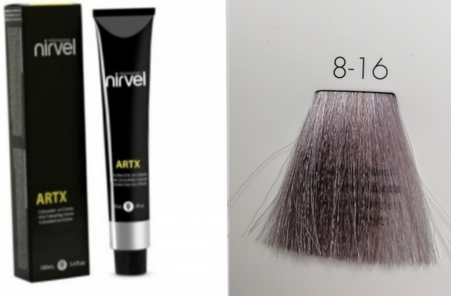 NIRVEL ARTX Farbiaci krém na vlasy 8.16 tmavý popolavý blond (100ml)