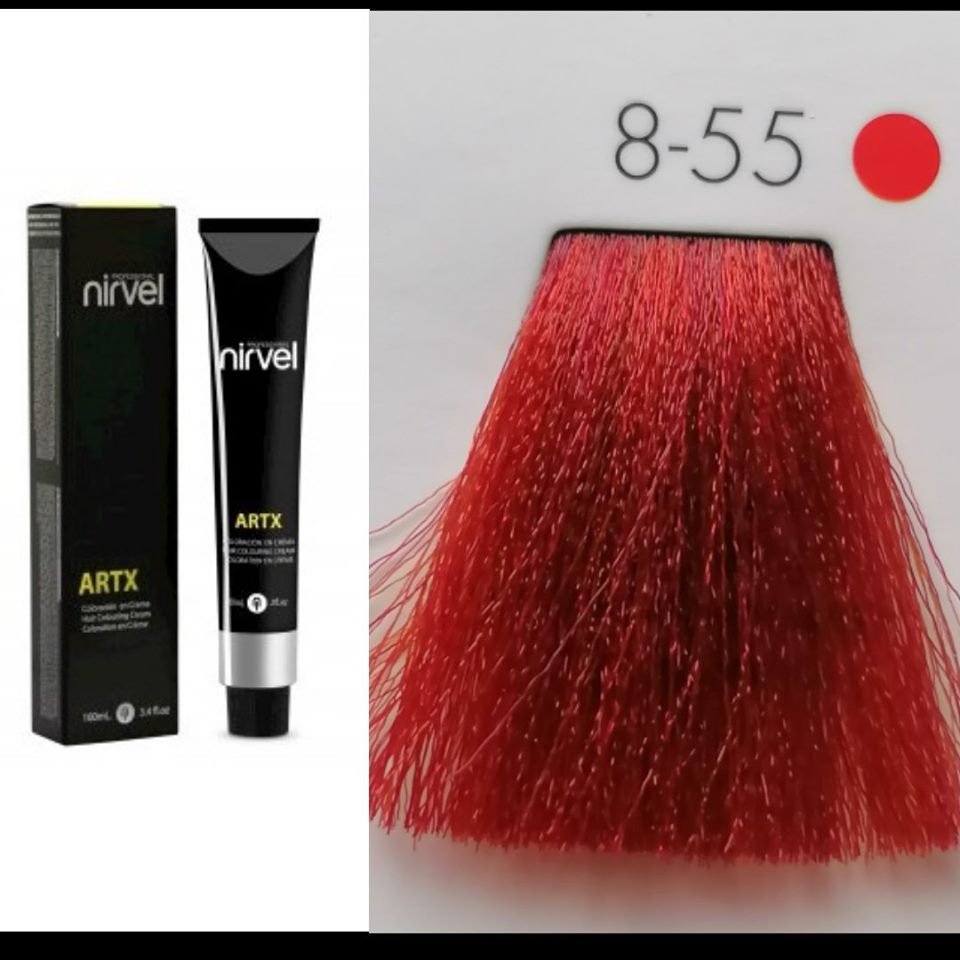 NIRVEL ARTX Farbiaci krém  na vlasy 8.55 Intenzívny červený mahagón (100ml)