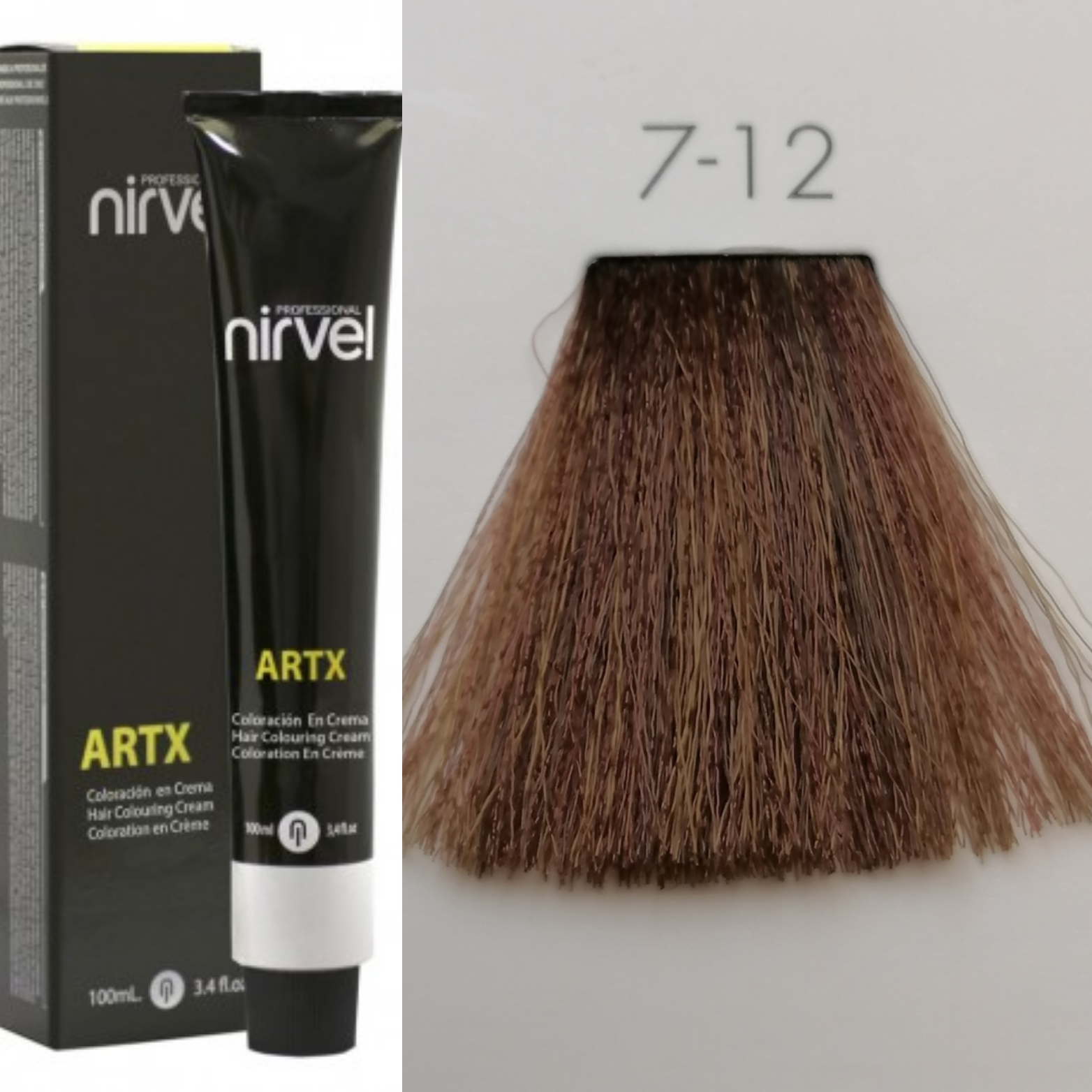 NIRVEL ARTX Farbiaci krém  na vlasy 7.12 stredne popolavý dúhový blond (60ml)