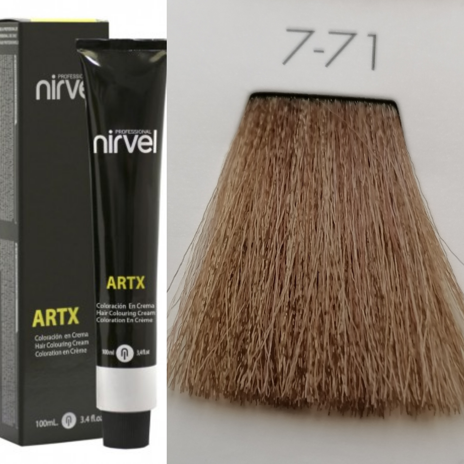 NIRVEL ARTX Farbiaci krém  na vlasy 7.71 veľmi svetlá hnedá (60ml)