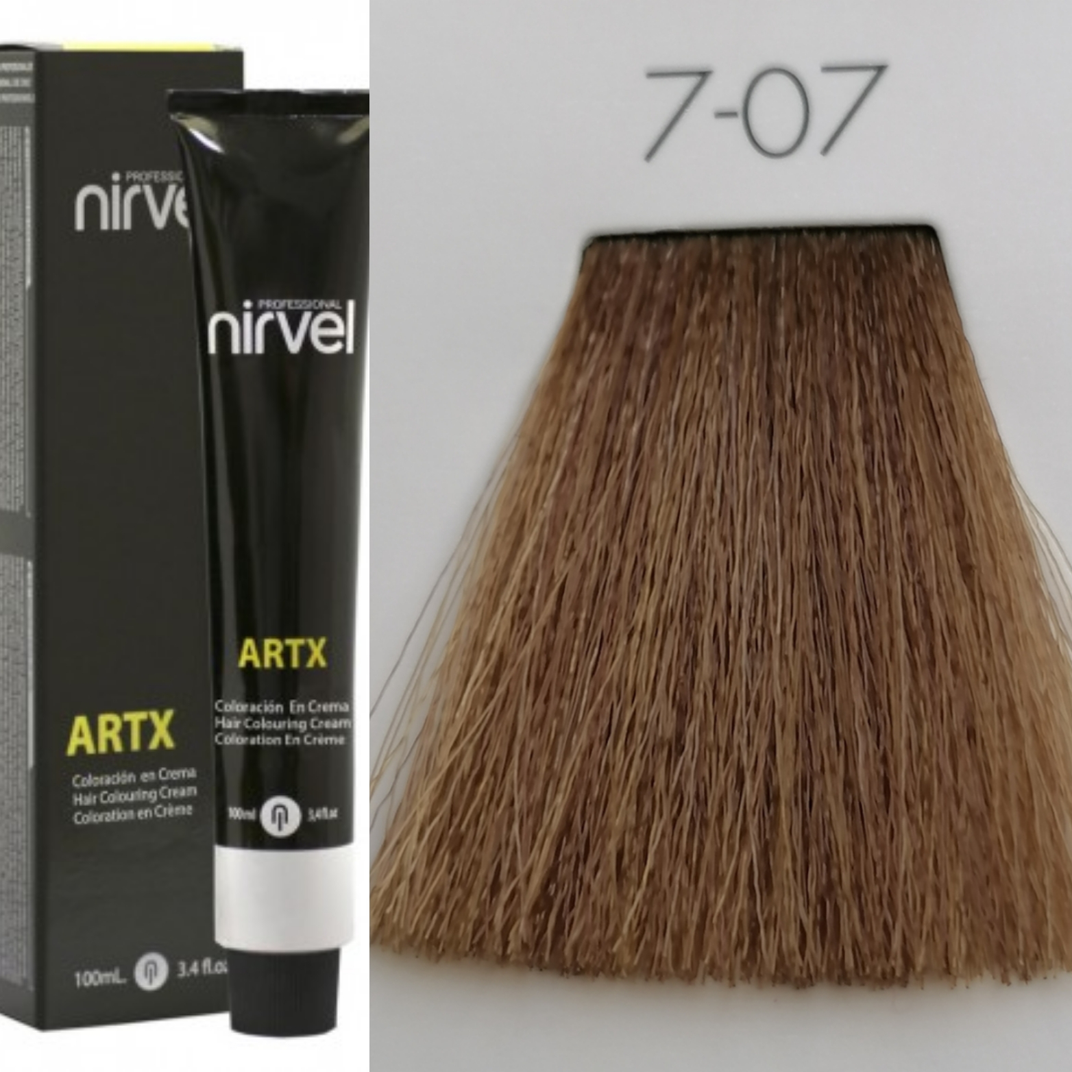 NIRVEL ARTX Farbiaci krém  na vlasy 7.07 stredne teplá blond (100ml)