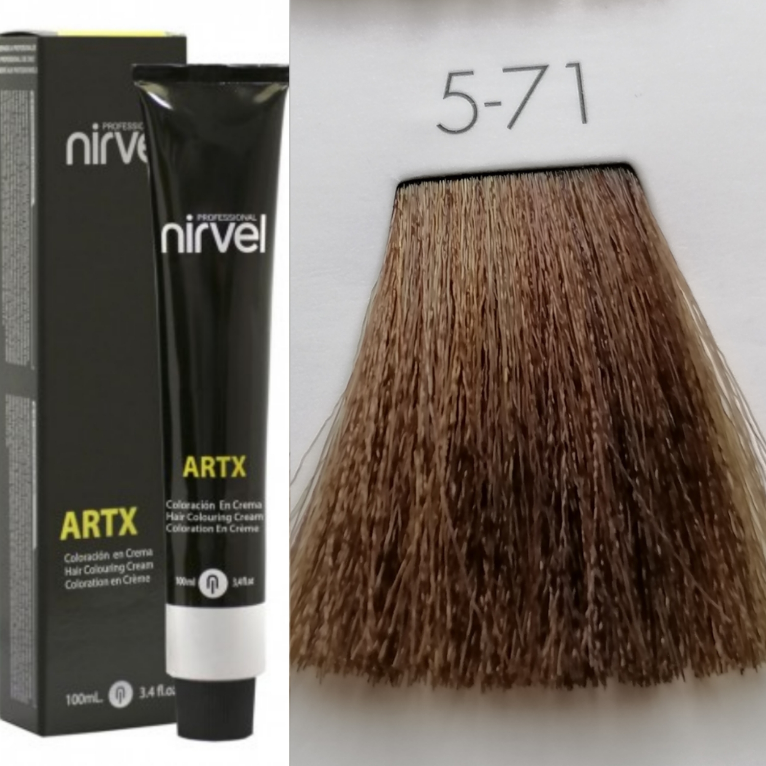 NIRVEL ARTX Farbiaci krém  na vlasy 5.71 stredné médium hnedá(100ml)