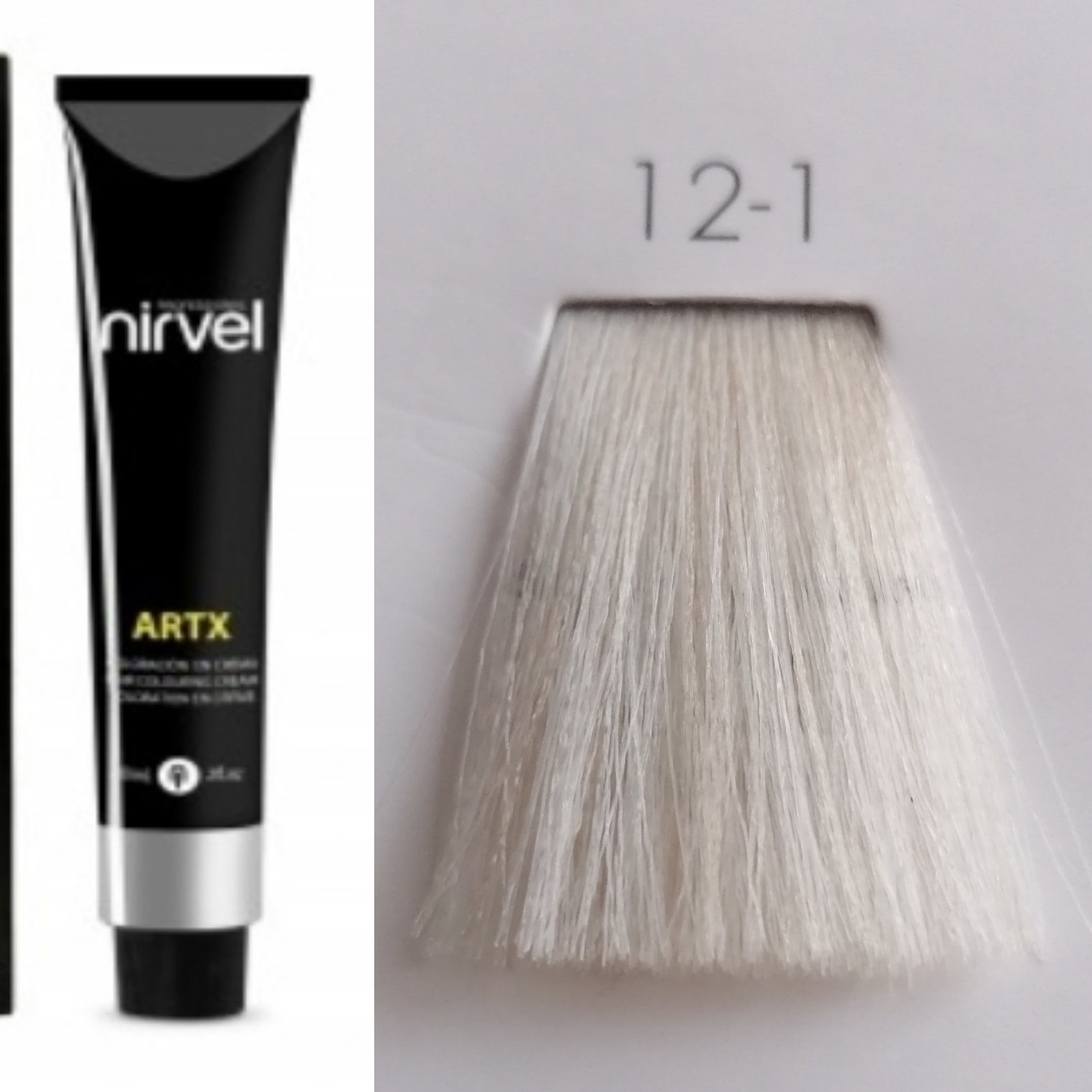 NIRVEL ARTX Farbiaci krém na vlasy 12.1 popolavo ultra svetlá (100ml)