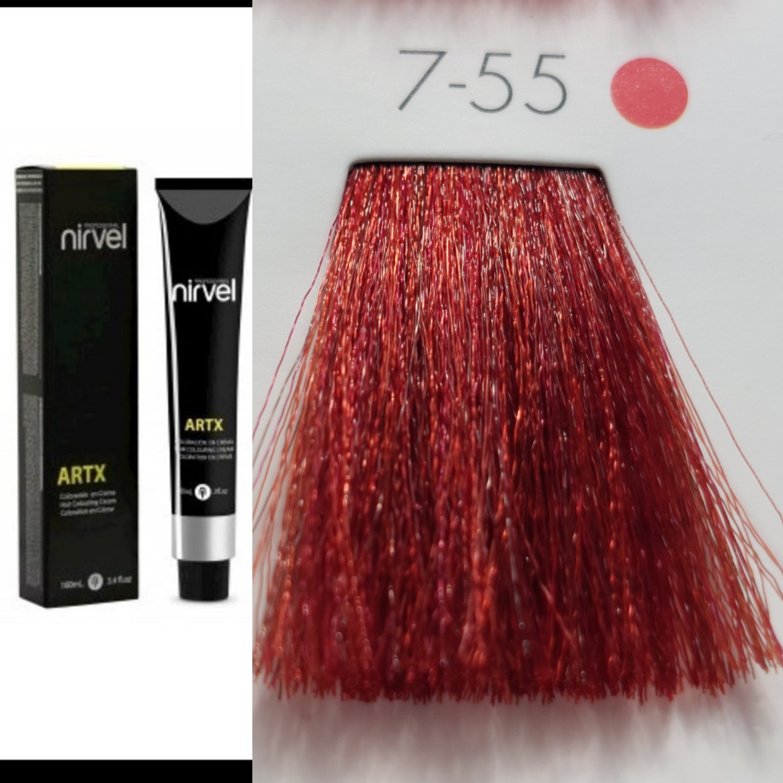 NIRVEL ARTX Farbiaci krém  na vlasy 7.55 (100ml)