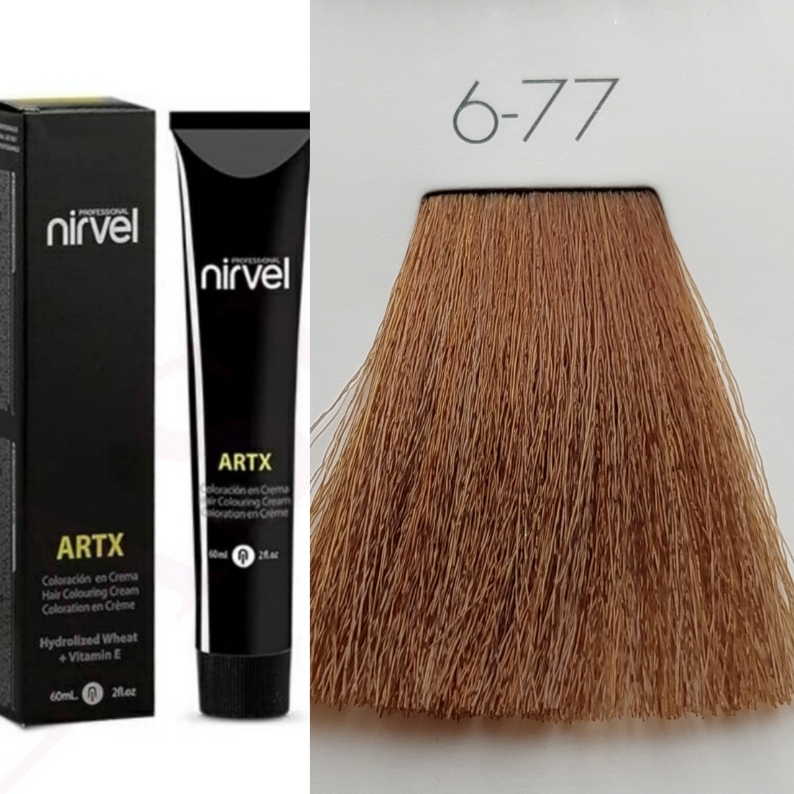 NIRVEL ARTX Farbiaci krém  na vlasy 6.77 tmavý blond tabak (100ml)