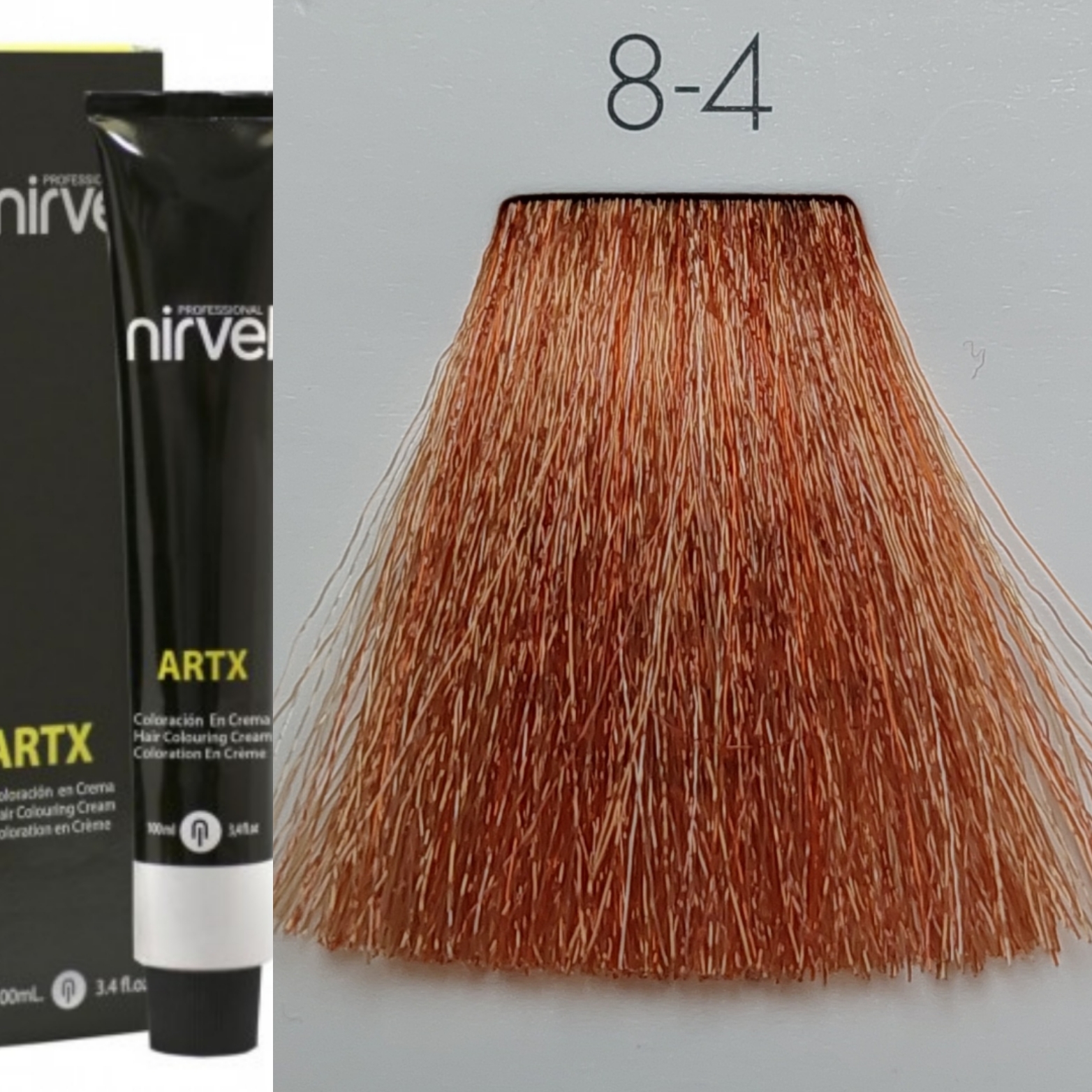 NIRVEL ARTX Farbiaci krém na vlasy 8.4 medená svetlá blond (100ml)