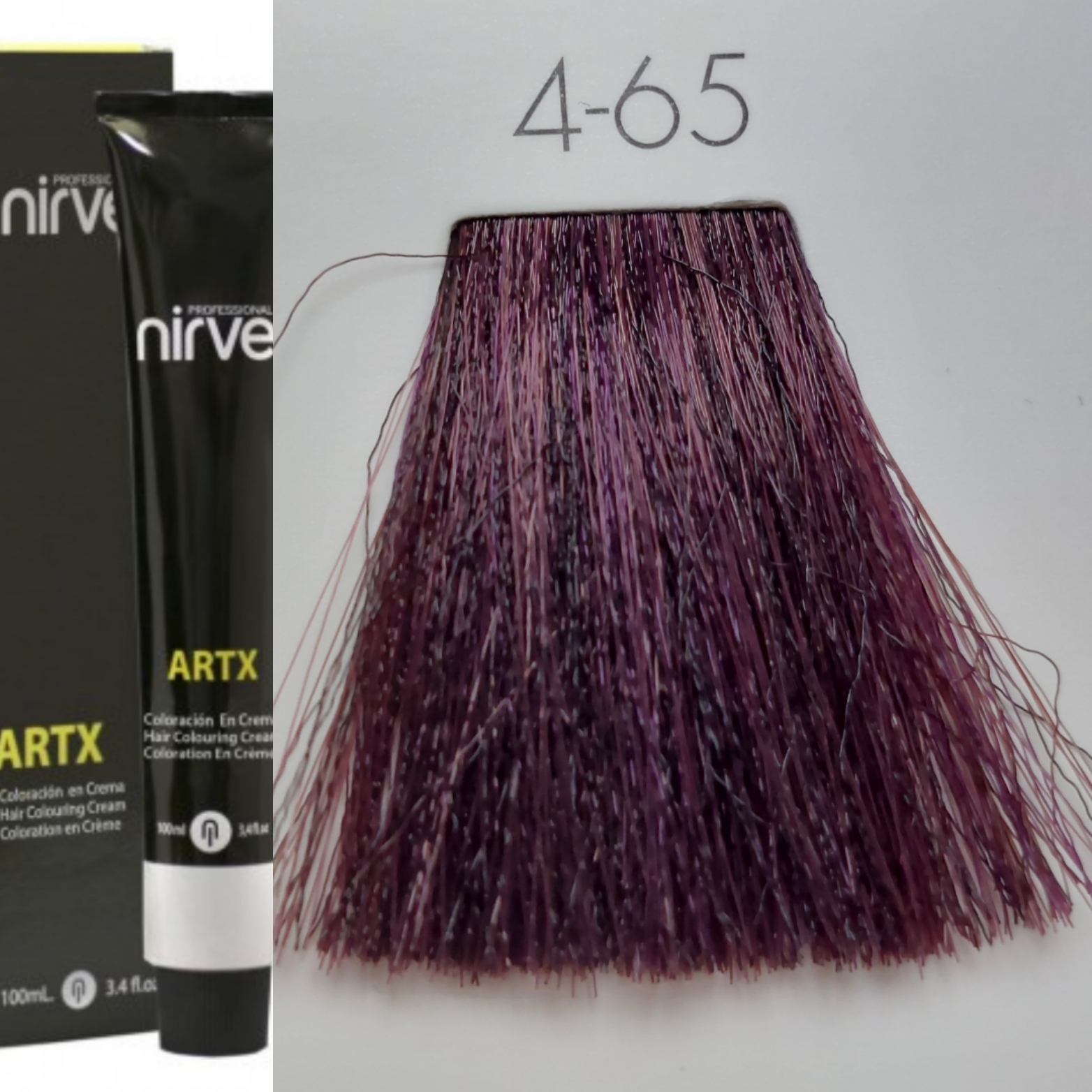 NIRVEL ARTX Farbiaci krém na vlasy 4.65 stredne fialovo hnedá(100ml)