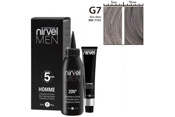 NIRVEL HOMME G-7 LIGHT GREY pánska farba na vlasy
