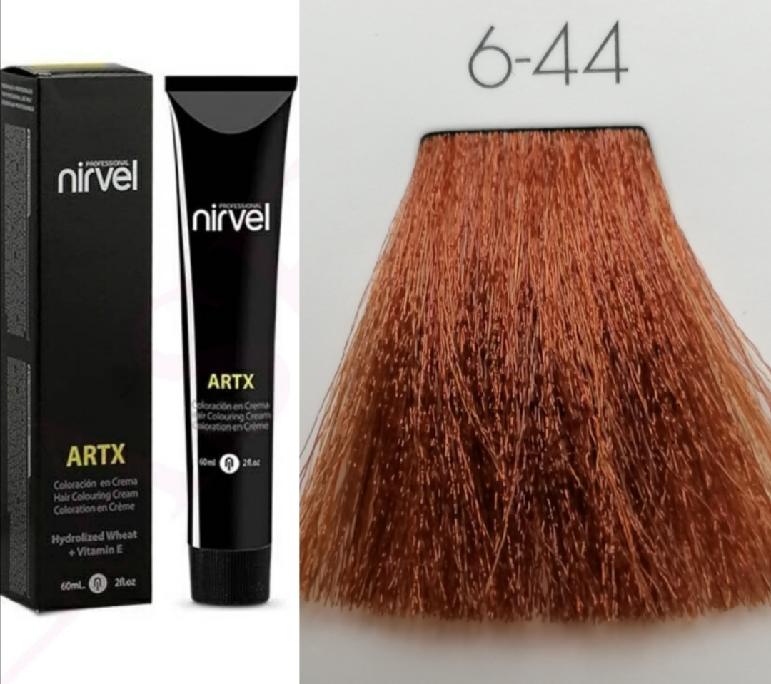 NIRVEL ARTX Farbiaci krém  na vlasy 6.44 intenzívne medená tmavá blond (60ml) 