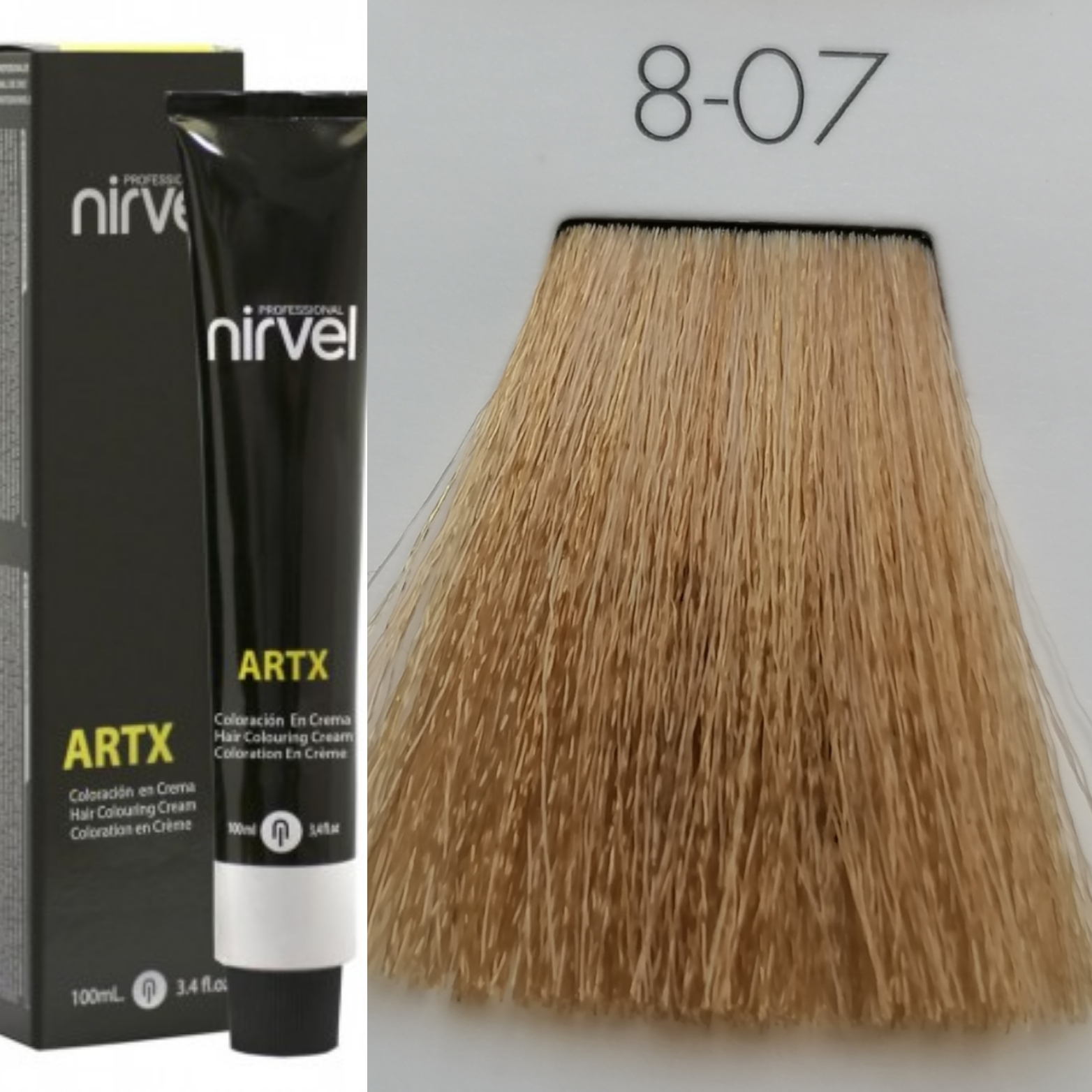 NIRVEL ARTX Farbiaci krém  na vlasy 8.07 svetlá teplá blond (100ml)