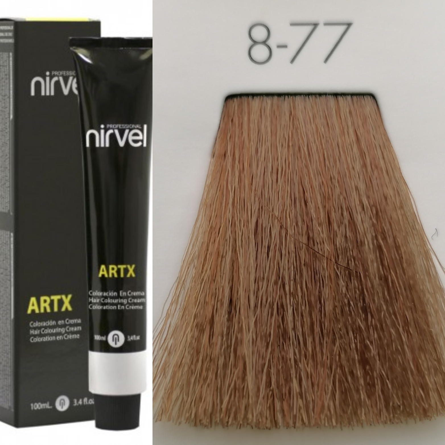 NIRVEL ARTX Farbiaci krém  na vlasy 8.77 tabaková svetlá blond (100ml)