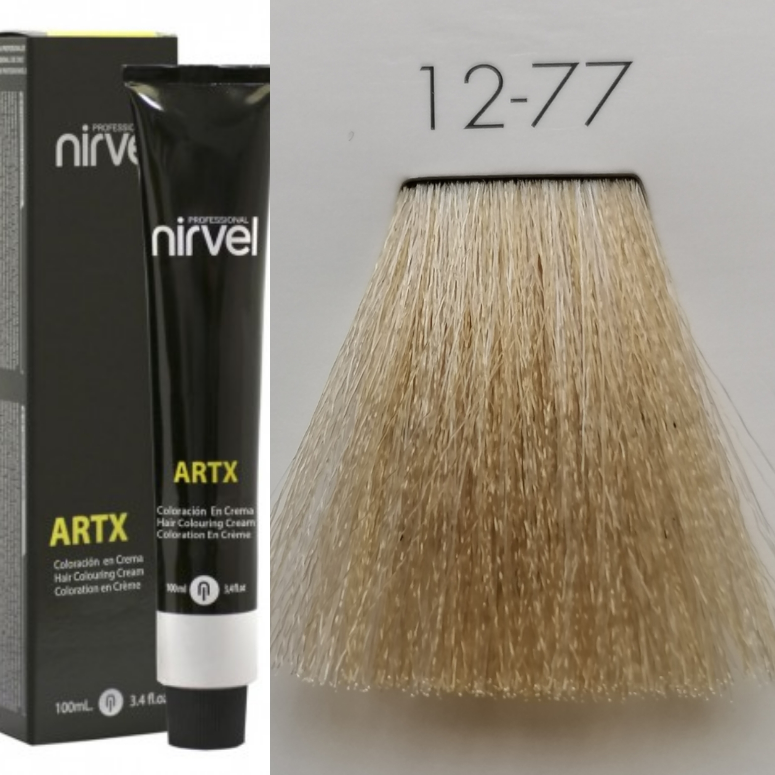 NIRVEL ARTX Farbiaci krém  na vlasy 12.77 tabaková super svetlá blond (100ml)